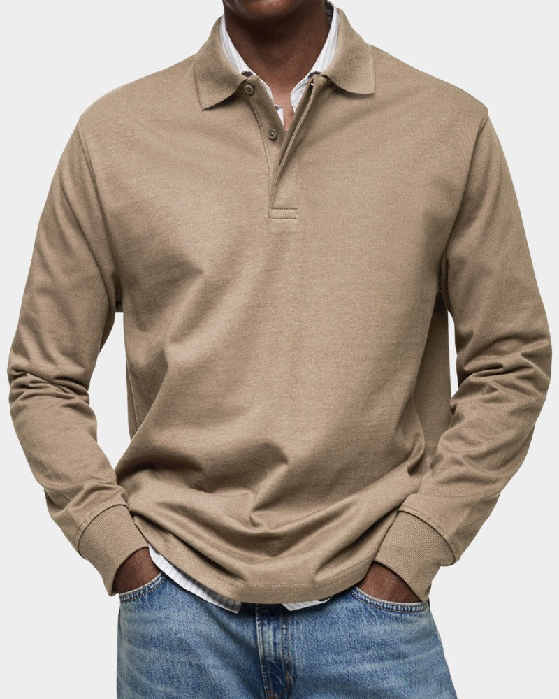 Men's long sleeve polo shirt - product photo 7