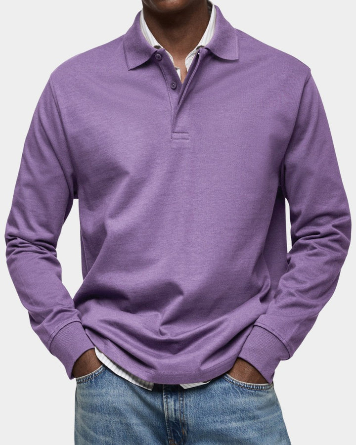 Men's long sleeve polo shirt - product photo 8