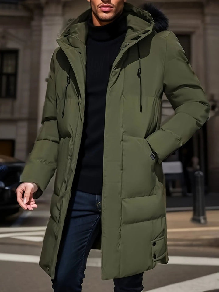 Men's long waterproof winter coat - product photo 2