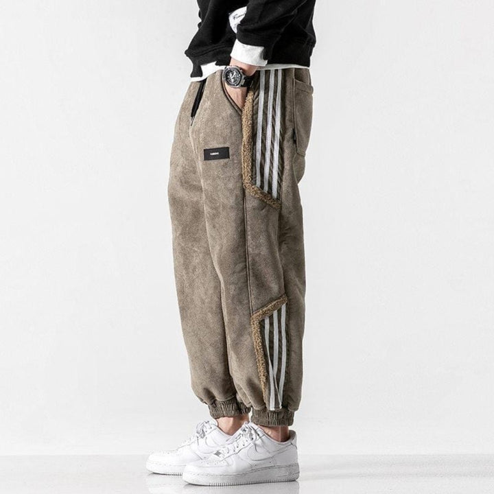 Men's relaxed brushed sweatpants tapered below the knee - product photo 2