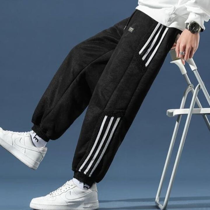 Men's relaxed brushed sweatpants tapered below the knee - product photo 5