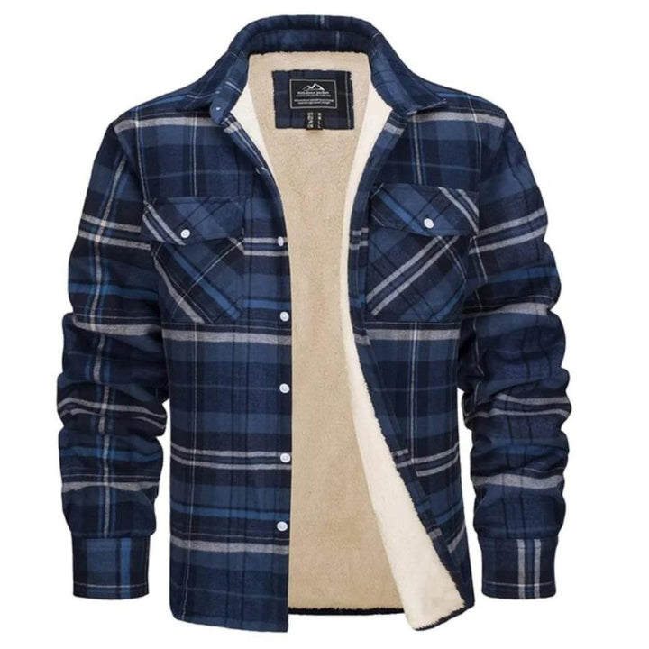 Men's sherpa-lined plaid shirt jacket - product photo 10
