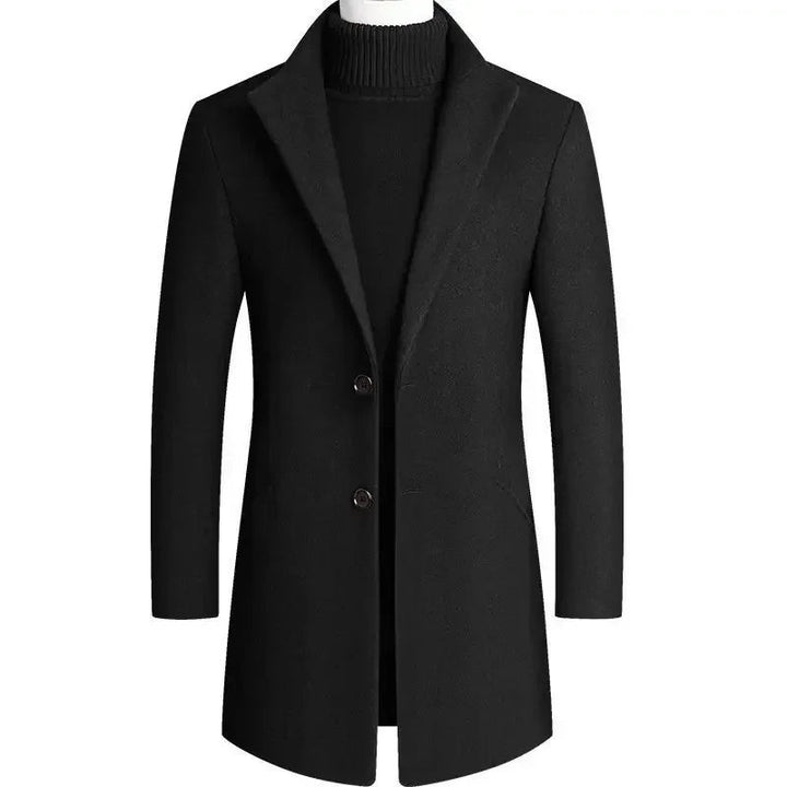 Men's slim-fit wool overcoat - product photo 2