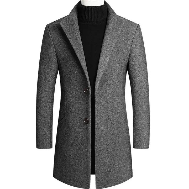 Men's slim-fit wool overcoat - product photo 4
