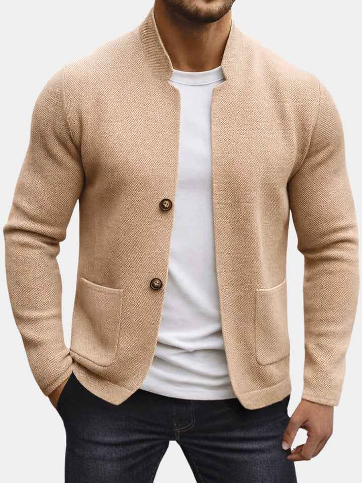 Men's textured knit cardigan - product photo 1
