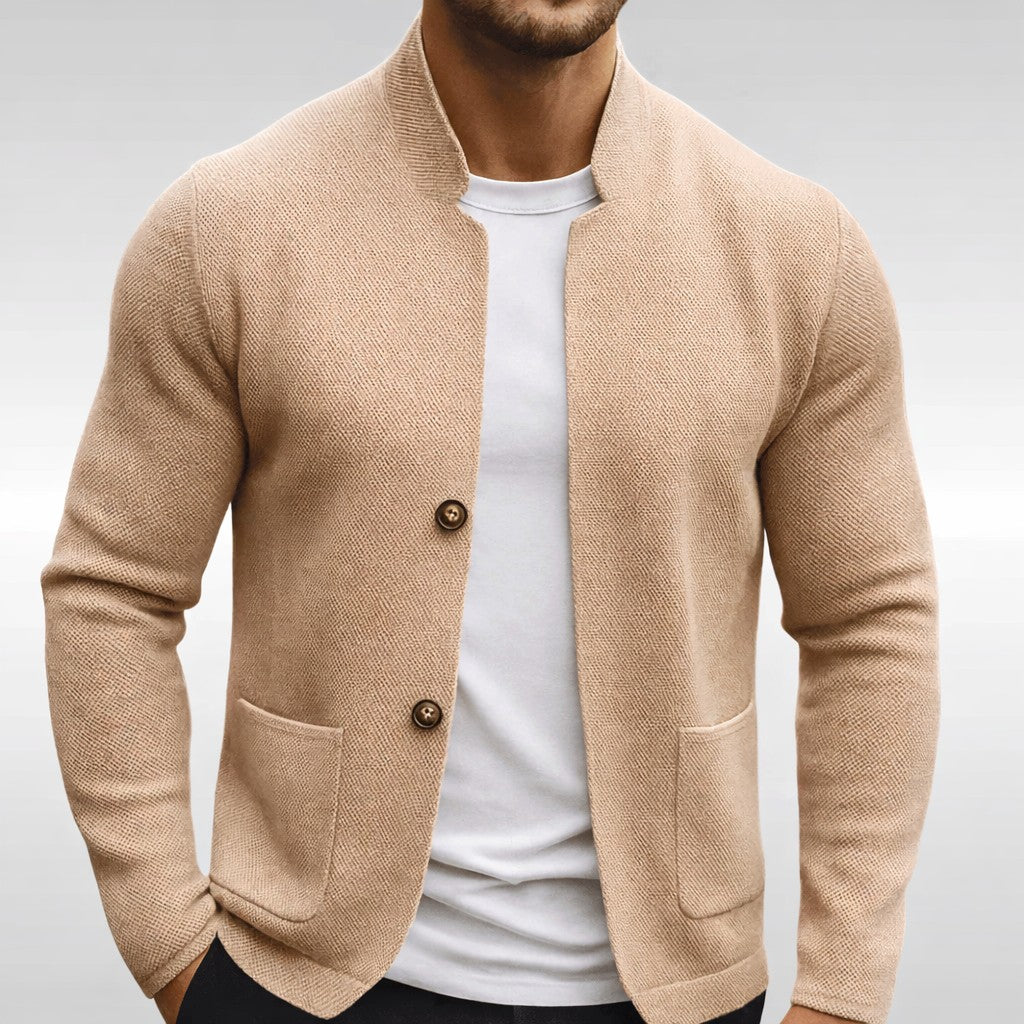 Men's textured knit cardigan - product photo 2