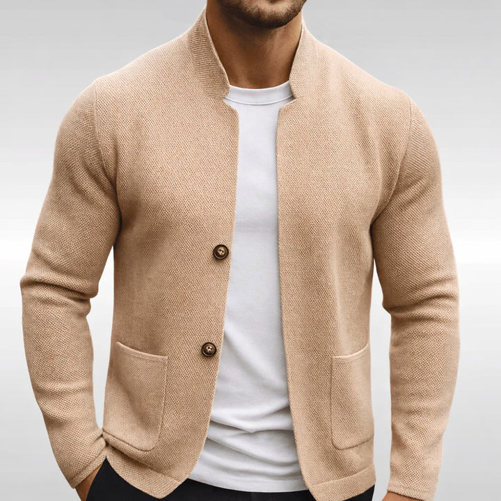 Men's textured knit cardigan - product photo 2