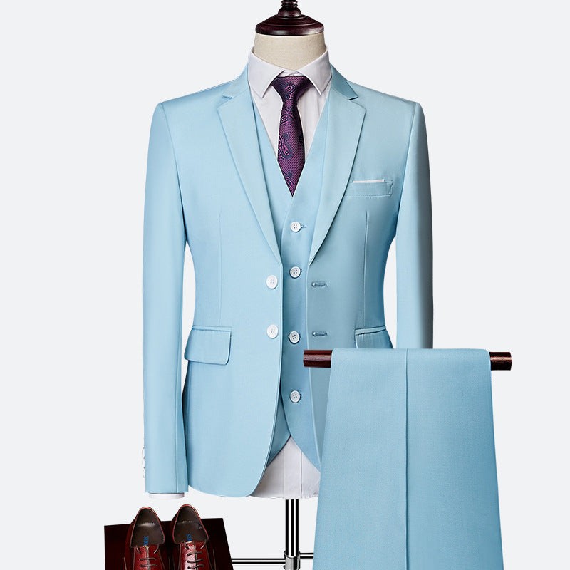 Men's three-piece suit with jacket, waistcoat and trousers - product photo 1