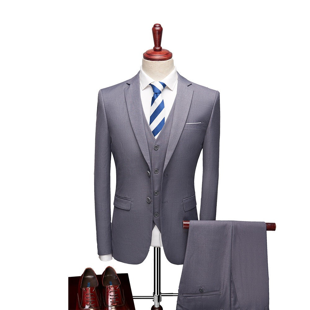 Men's three-piece suit with jacket, waistcoat and trousers - product photo 5