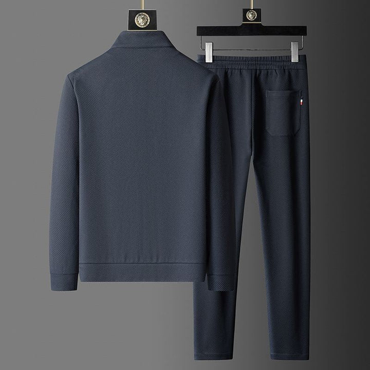 Men's two-piece stretch tracksuit in black - product photo 6