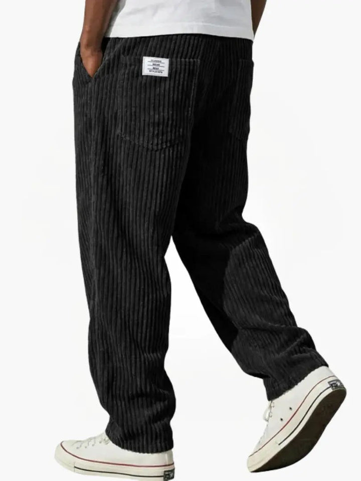 Men's wide-leg trousers with pockets - product photo 8