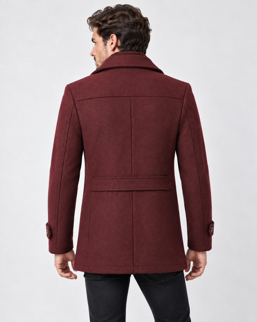 Men's winter coat with a textured collar - product photo 3