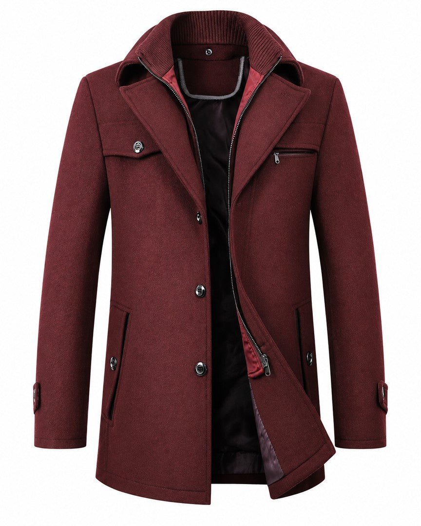 Men's winter coat with a textured collar - product photo 4