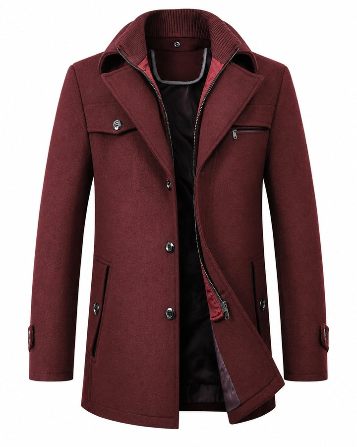 Men's winter coat with a textured collar - product photo 4