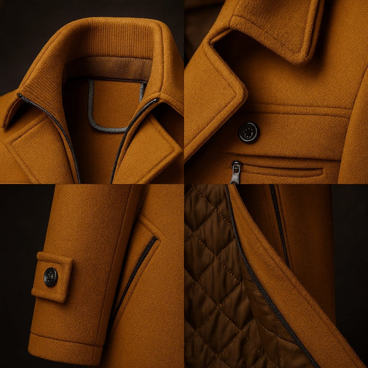 Men's winter coat with a textured collar - product photo 7