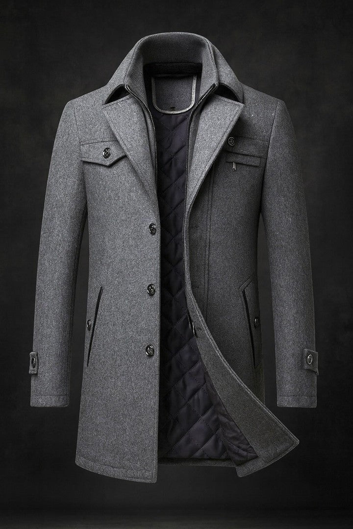 Men's winter coat with a textured collar - product photo 8