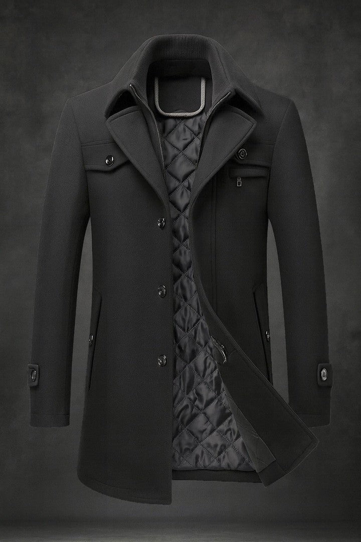 Men's winter coat with a textured collar - product photo 9