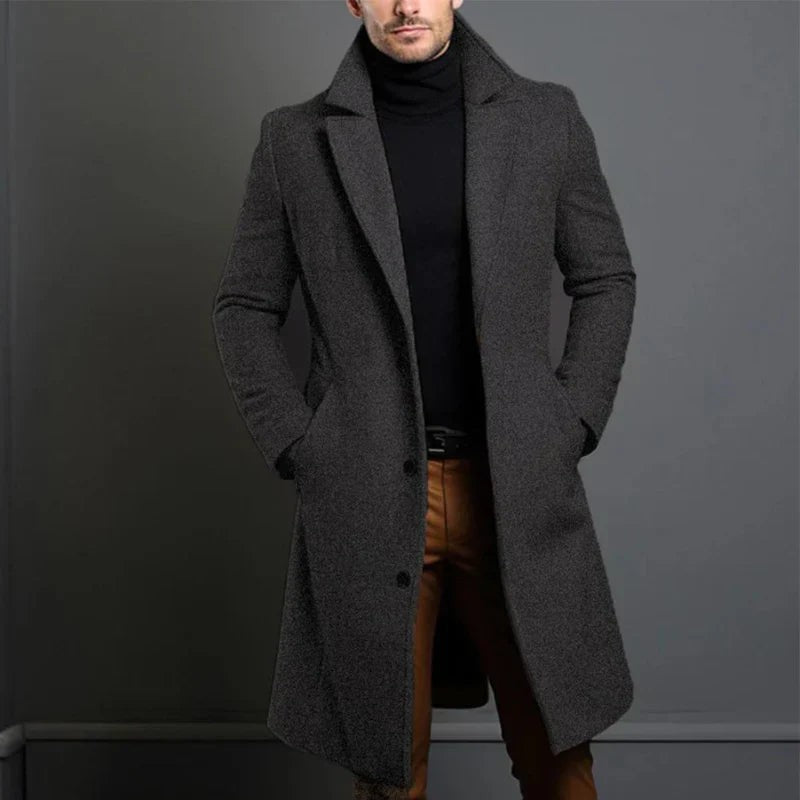 Men's wool overcoat - product photo 3