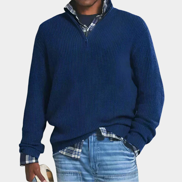 Men's zip-neck pullover - product photo 1