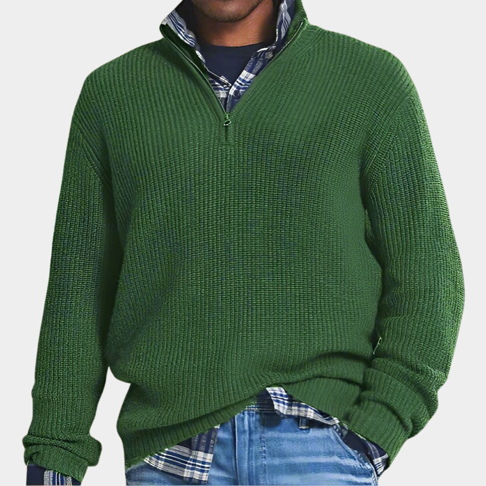 Men's zip-neck pullover - product photo 2