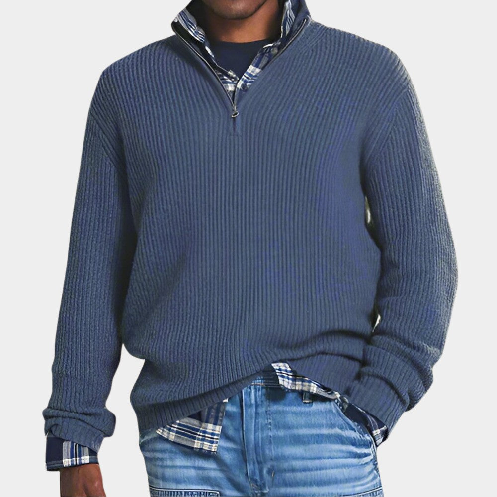 Men's zip-neck pullover - product photo 3