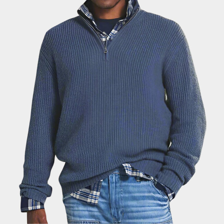 Men's zip-neck pullover - product photo 3