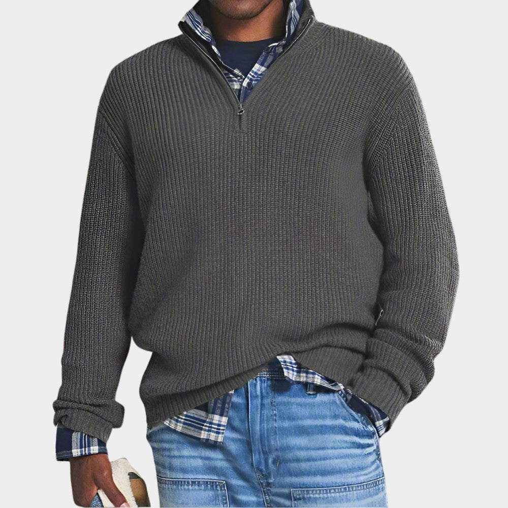 Men's zip-neck pullover - product photo 5