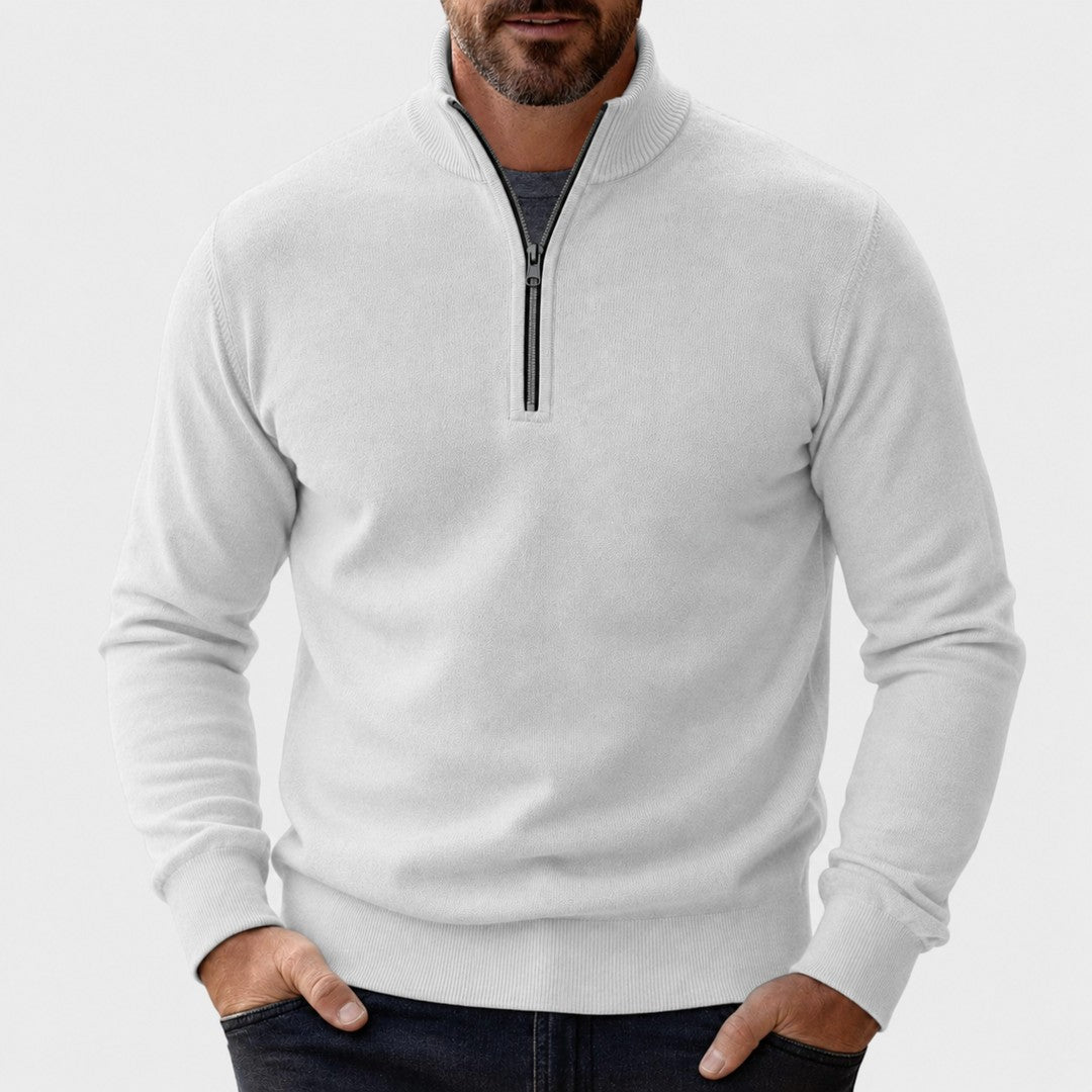 Men's zip-neck pullover - product photo 1