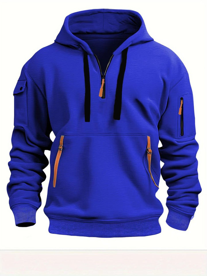 Men's zip-up hoodie in stretch polyester - product photo 3