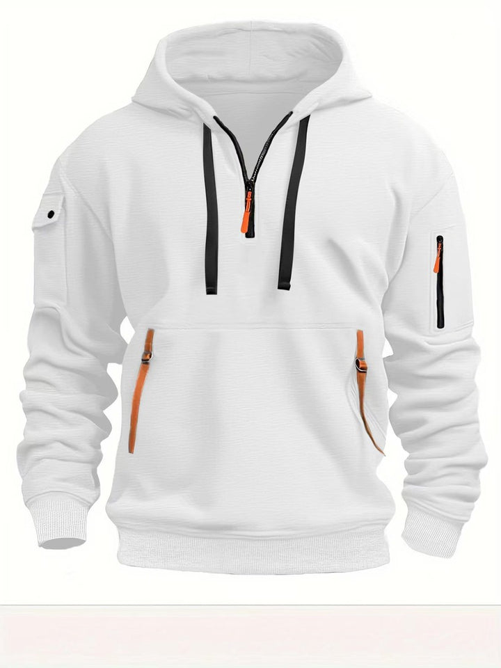 Men's zip-up hoodie in stretch polyester - product photo 4