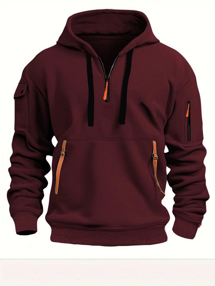 Men's zip-up hoodie in stretch polyester - product photo 5