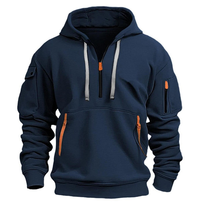 Men's zip-up hoodie in stretch polyester - product photo 6