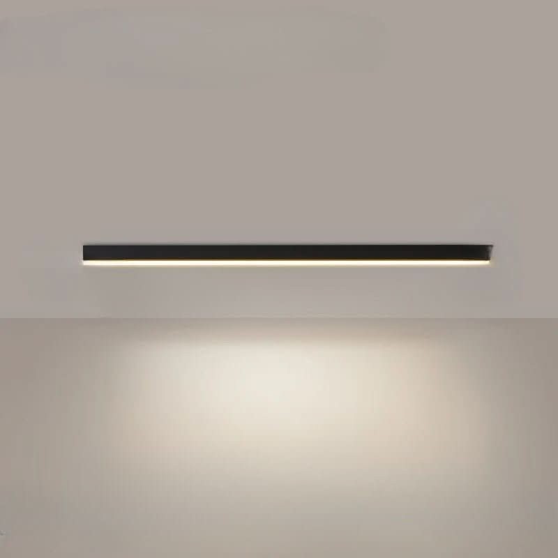 Minimalist linear LED ceiling bar lamp lighting a modern room - product photo 13