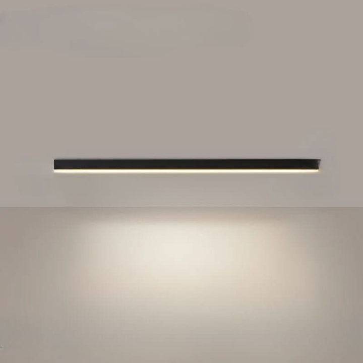 Minimalist linear LED ceiling bar lamp lighting a modern room - product photo 13