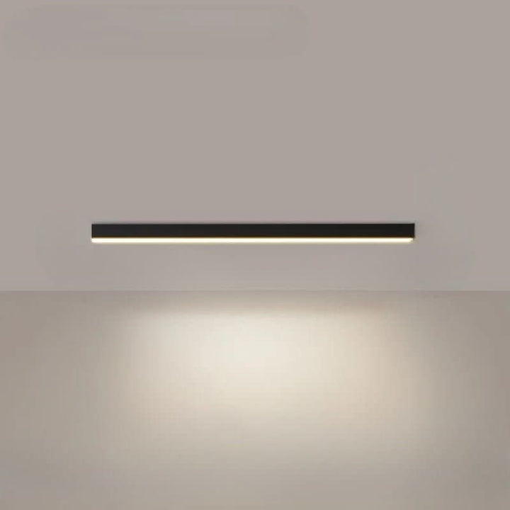 Minimalist linear LED ceiling bar lamp lighting a modern room - product photo 14