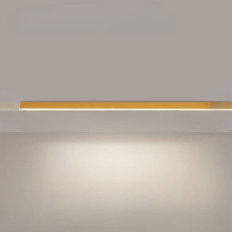 Minimalist linear LED ceiling bar lamp lighting a modern room - product photo 15