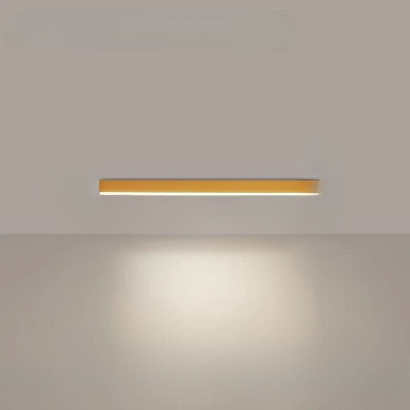 Minimalist linear LED ceiling bar lamp lighting a modern room - product photo 16
