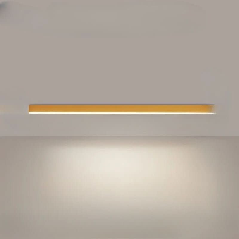 Minimalist linear LED ceiling bar lamp lighting a modern room - product photo 17