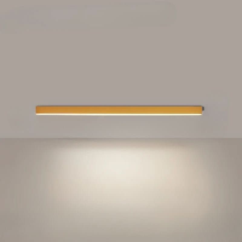 Minimalist linear LED ceiling bar lamp lighting a modern room - product photo 19
