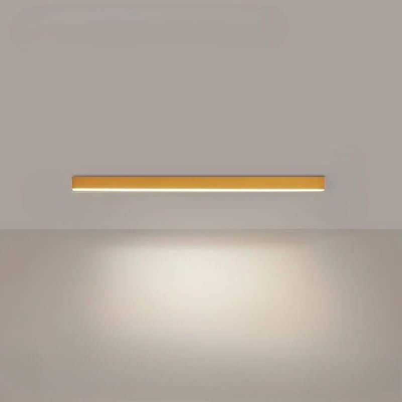 Minimalist linear LED ceiling bar lamp lighting a modern room - product photo 22