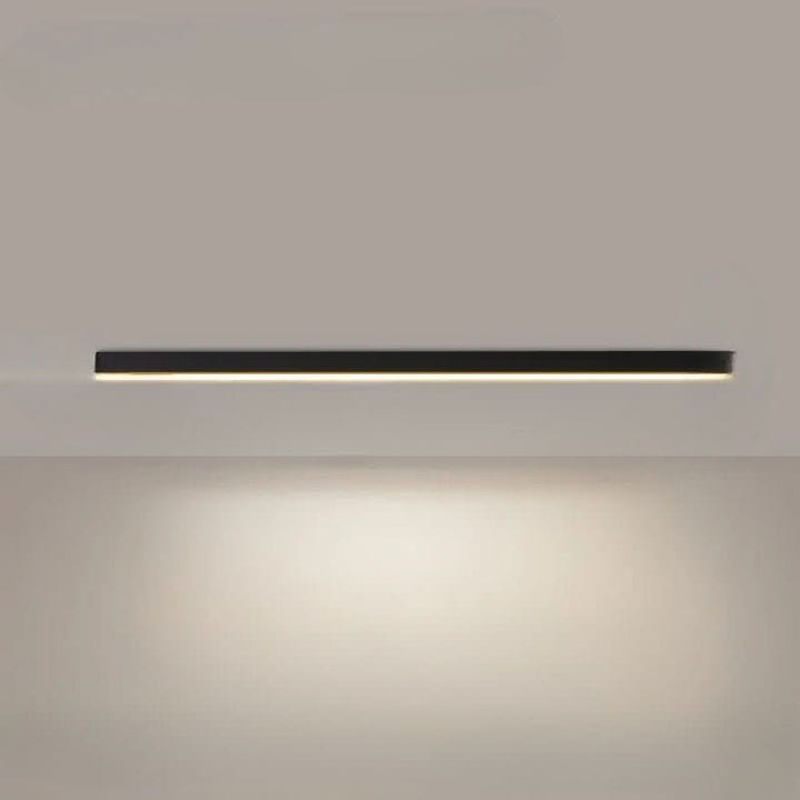 Minimalist linear LED ceiling bar lamp lighting a modern room - product photo 23