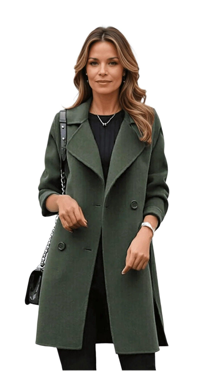 Elise | Women’s Double-Breasted Longline Winter Coat
