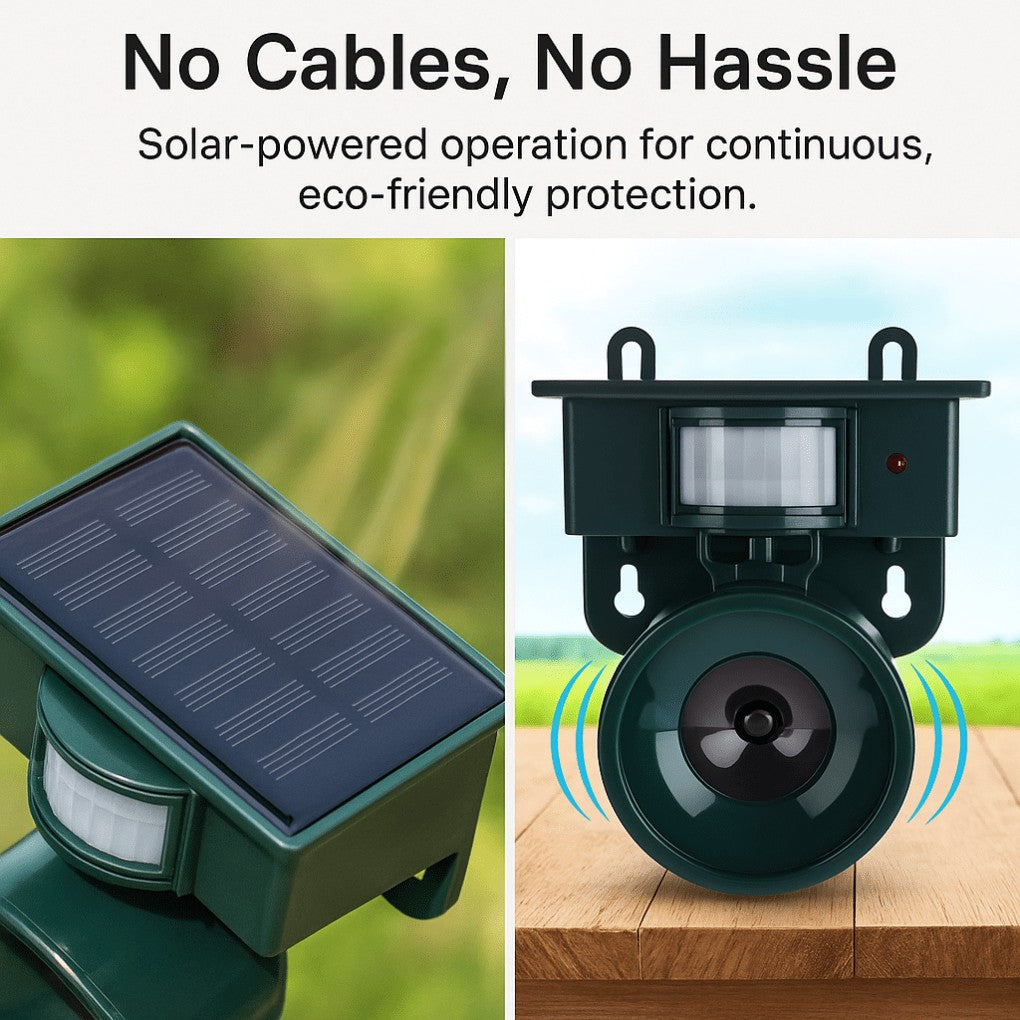 Motion-activated bird deterrent on a garden surface - product photo 8