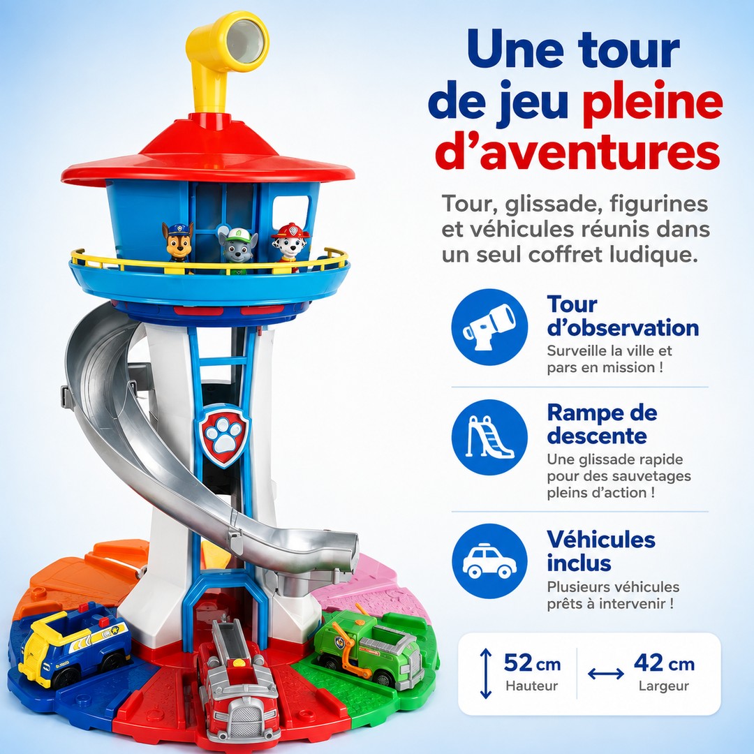 Multi-level rescue play tower with figures - product photo 2