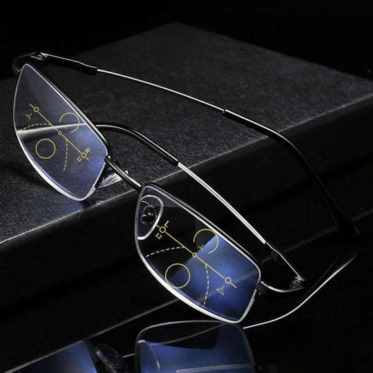 Multi-zone reading glasses with a blue light filter - product photo 1