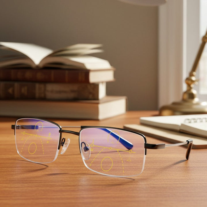 Multi-zone reading glasses with a slim frame - product photo 1