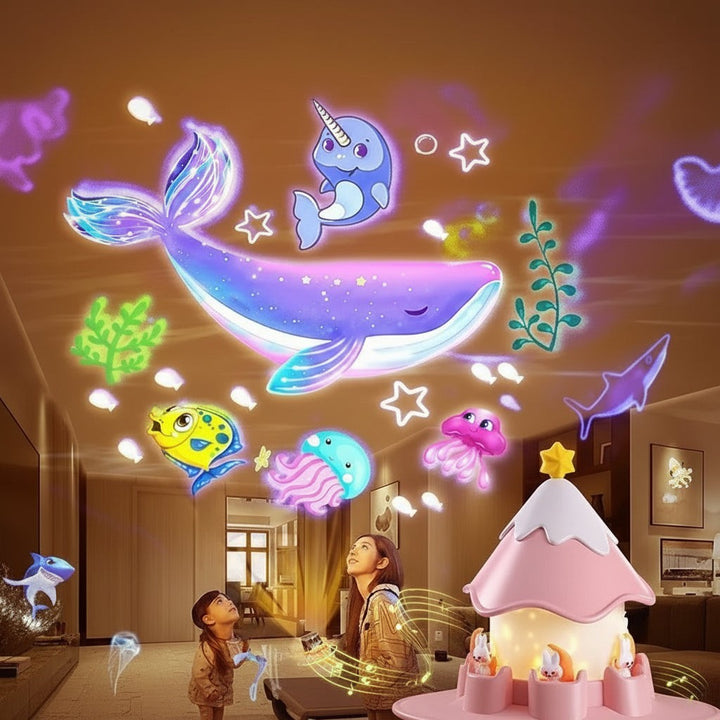 Star projector casting a galaxy across a ceiling - product photo 6