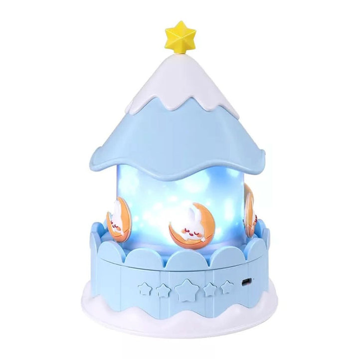 Star projector casting a galaxy across a ceiling - product photo 7