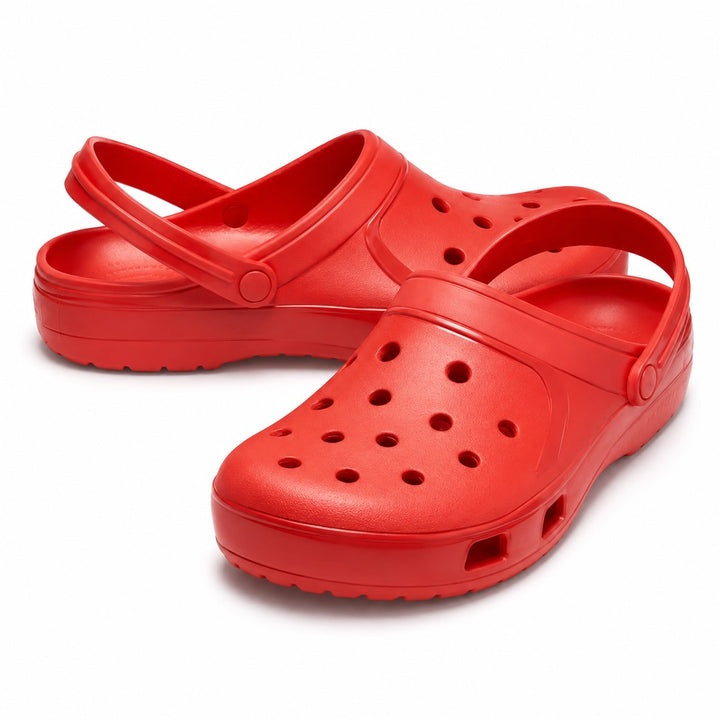 Non-slip kids' clogs with a race car design - product photo 1