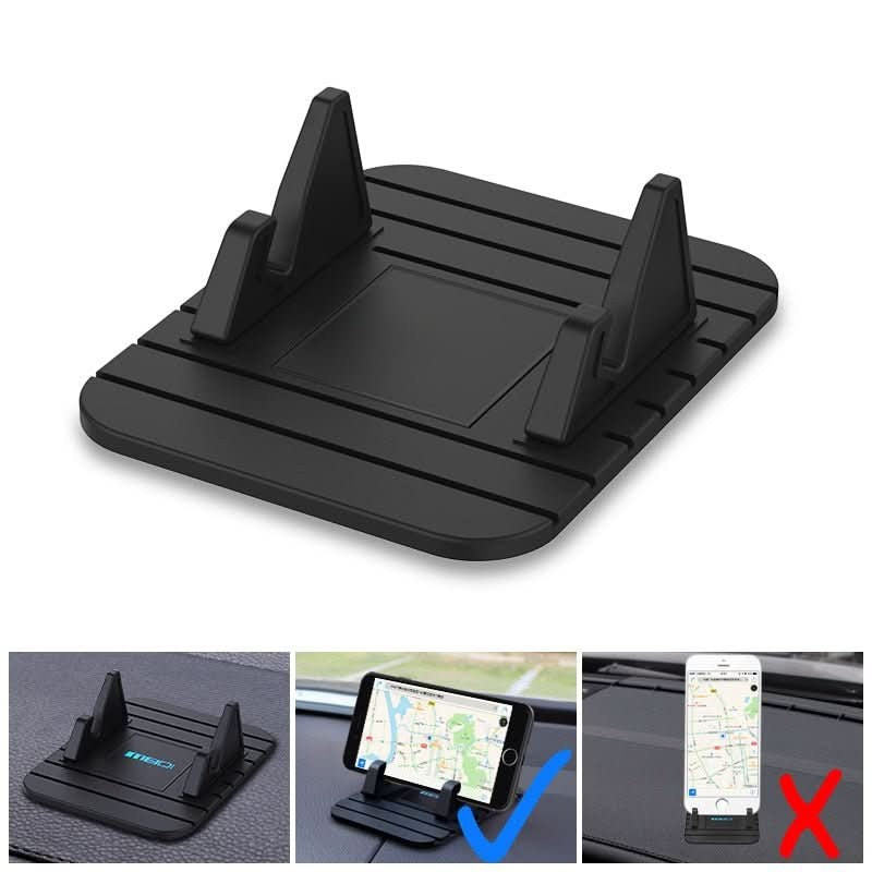 Non-slip silicone car phone holder on a dashboard - product photo 3
